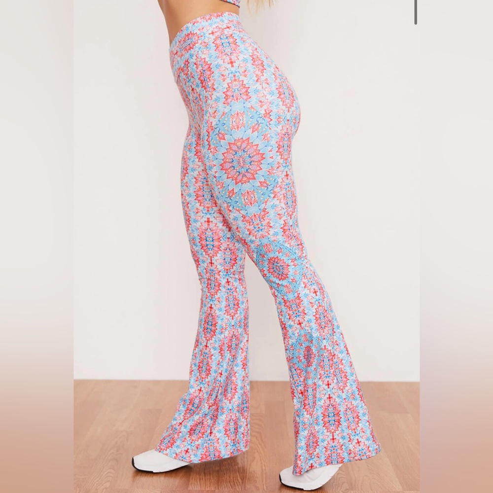 🎯NWOT Wolven Amalfi Flare Blue Pink Size XSP - Picture 4 of 14